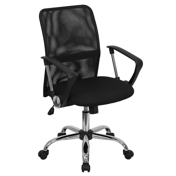 Kingfisher Lane Mid-Back Mesh Office Chair in Black