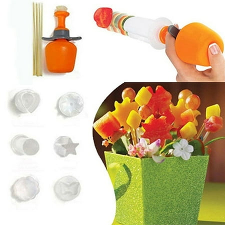 

Xunyuan 6Pcs Fruit Cutter Maker Shaper Cake Twister Slicer Food Decorator Tool