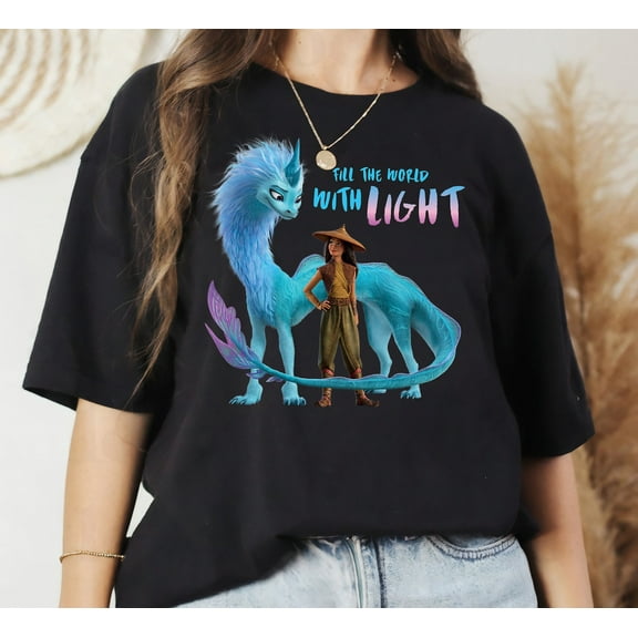 Disney Raya and the Last Dragon Fill the World With Light T-Shirt, Disneyland Family Matching Shirt, Magic Kingdom Tee, WDW Epcot Theme Park