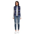 thumbnail image 2 of Jason Maxwell Women's Teddy Plaid Full Zip Vest with Drawstring Waist, Size S-XL, 2 of 5