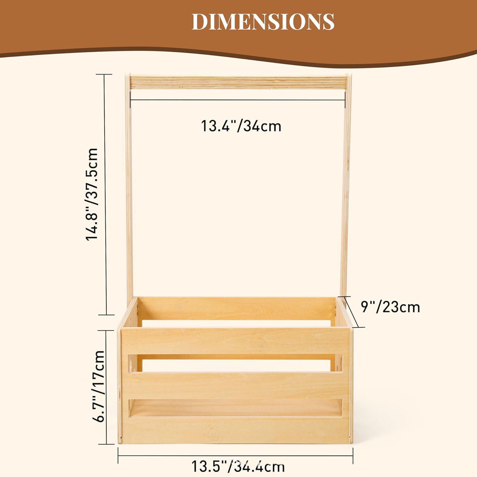 Tgbvmt Wooden Baby Shower Storage Box Durable Solid Wood Construction Easy Installation with Handle Multipurpose Organizer for Baby Clothes Toys Toiletries Nursery Decor Housewarming Birthday Gift