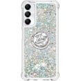 thumbnail image 2 of Glitter Clear Sparkly Bling Case for Samsung Galaxy A05s, Flowing Liquid Quicksand Cover with Diamond Ring Holder Case for Samsung Galaxy A05s  Silver, 2 of 14