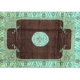 thumbnail image 1 of Ahgly Company Indoor Rectangle Abstract Light Blue Modern Area Rugs, 8' x 12', 1 of 4