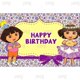 thumbnail image 4 of Fondo de fotografía de fiesta de Dora Explorer para niños, Fondo de fiesta de cumpleaños, bosque verde, mono, madera, pancarta de fotos, accesorios de decoración, 4 of 4