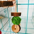 thumbnail image 4 of Xihbxyly Juguete para Pájaros, de Madera Natural, Apto para Masticar, Divertido para Trepar y Jugar, Ideal para Hacer Ejercicio, Ideal para Loros, Fácil de Instalar, 13 X 8 Cm., 4 of 7