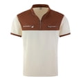 thumbnail image 4 of CAIVO Polo Shirts For Men Stylish Color Plaid Short Sleeve Shirt With Half Zip Stand Collar And Zippered Pocket Lapel Classic Fit Golf Tops For Vacation , XXXL, 4 of 4