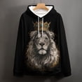 thumbnail image 5 of LAOLIUSN Lion Hoodie Animal 3D Pattern Sweatshirt Hooded Pullover with Pocket S-4XL, 5 of 7