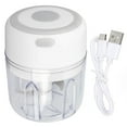 thumbnail image 2 of Picadora de Ajo Eléctrica, Mini Picadore de Verduras Portátil de 250 ml, Triturador de Ajo Recargable Por USB, Picadore de Cebolla Con Cuchilla de Acero inoxidable, 2 of 7