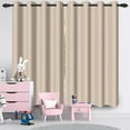 thumbnail image 6 of Nanqianyi Grommet Top Blackout Curtain 2 Panels, 42" W x 84" L, Beige Drapes for Bedroom/Living Room, 6 of 8