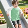 thumbnail image 3 of HVOBTTY T-shirt Décontracté à Manches Longues pour Tout-Petits, Garçons Filles Mode Décontractée Bloc de Couleur Manches Longues Col Rond Ensemble pour 2-15 Ans Vert Menthe, 6 Ans, 3 of 4