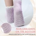 thumbnail image 5 of GIRACOA 6 Pairs Non Slip Hospital Socks for Women, Cozy Fuzzy Slipper Socks with Grip for Women Gifts, 5 of 7