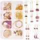 thumbnail image 1 of Kit para hacer 10 pares de aretes de estrella y luna, esmaltados, planos, redondos, con forma de corazón, anillos de unión y accesorios para aretes., 1 of 9