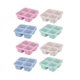 thumbnail image 1 of Contenedores para refrigerios reutilizables con 4 compartimentos divididos, caja para refrigerios Bento, contenedores para preparar comidas con refrigerios, multicolor, 1 of 5