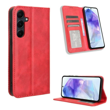 

Case for Samsung Galaxy A35 5G Magnetic Closure Wallet PU Leather