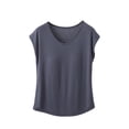 thumbnail image 3 of QSXADF Pajama Tops For Women Sleep Shirt Pajama Shirt Sleeveless Crew Neck Lightweight Ruffle Women Summer Pajamas Soft Loungewear, 3 of 5