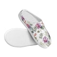 thumbnail image 3 of Xecao Orchids Flowers Print Cotton Slippers Fuzzy Warm Cozy Slippers Non Slip House Slippers For Indoor Outdoor Cotton Slippers House Slippers-13, 3 of 7