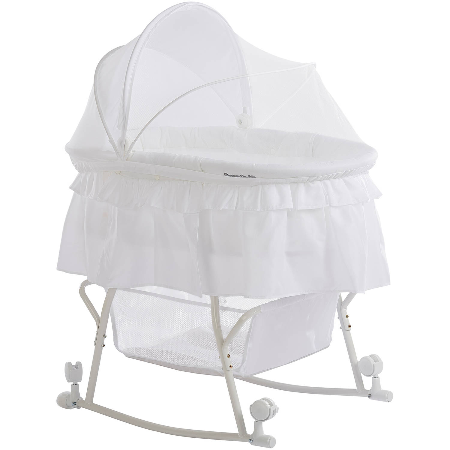Black Dream On Me Lacy Portable 2-in-1 Bassinet /& Cradle
