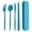 Mint Green, variant on 4Pcs Portable Reusable Utensils Set with Storage Case Travel Flatware Kit Including Spoon Fork Chopsticks Durable Tableware for Outdoor Travel Picnic Camping Daily Use