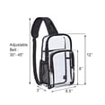 thumbnail image 3 of Bolso bandolera transparente Mochila impermeable con correa ajustable Mochila informal Mochila de pecho Mochila bandolera bandolera para, 3 of 8