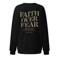 thumbnail image 5 of Tiweut Oversized Christian Sweatshirt Women Faith Over Fear Sweater Christian Religious Sayings Pullover Long Sleeve Shirt,Black,S, 5 of 5