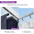 thumbnail image 6 of PURPLE LEAF 10' x 10' Outdoor Retractable Pergola Heavy-Duty Aluminum White Pergola with Sun Shade Canopy Patio Modern Shelter for Garden Porch Yard Deck Beach Grape Trellis, Navy Blue, 6 of 10