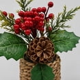 thumbnail image 5 of Artificial Mini Potted Poinsettia Arrangement Christmas Tabletop Plant Decor Holiday Home Accent Design A, 5 of 6