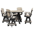 thumbnail image 2 of OS Home and Office Model 44S-C-WWBK Counter Height Square Table in Weatherwood with Black Base, 2 of 6