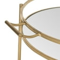 thumbnail image 5 of SAFAVIEH Lavinia Round 2-Tier Modern Bar Cart with Casters, Gold/Mirror, 5 of 5