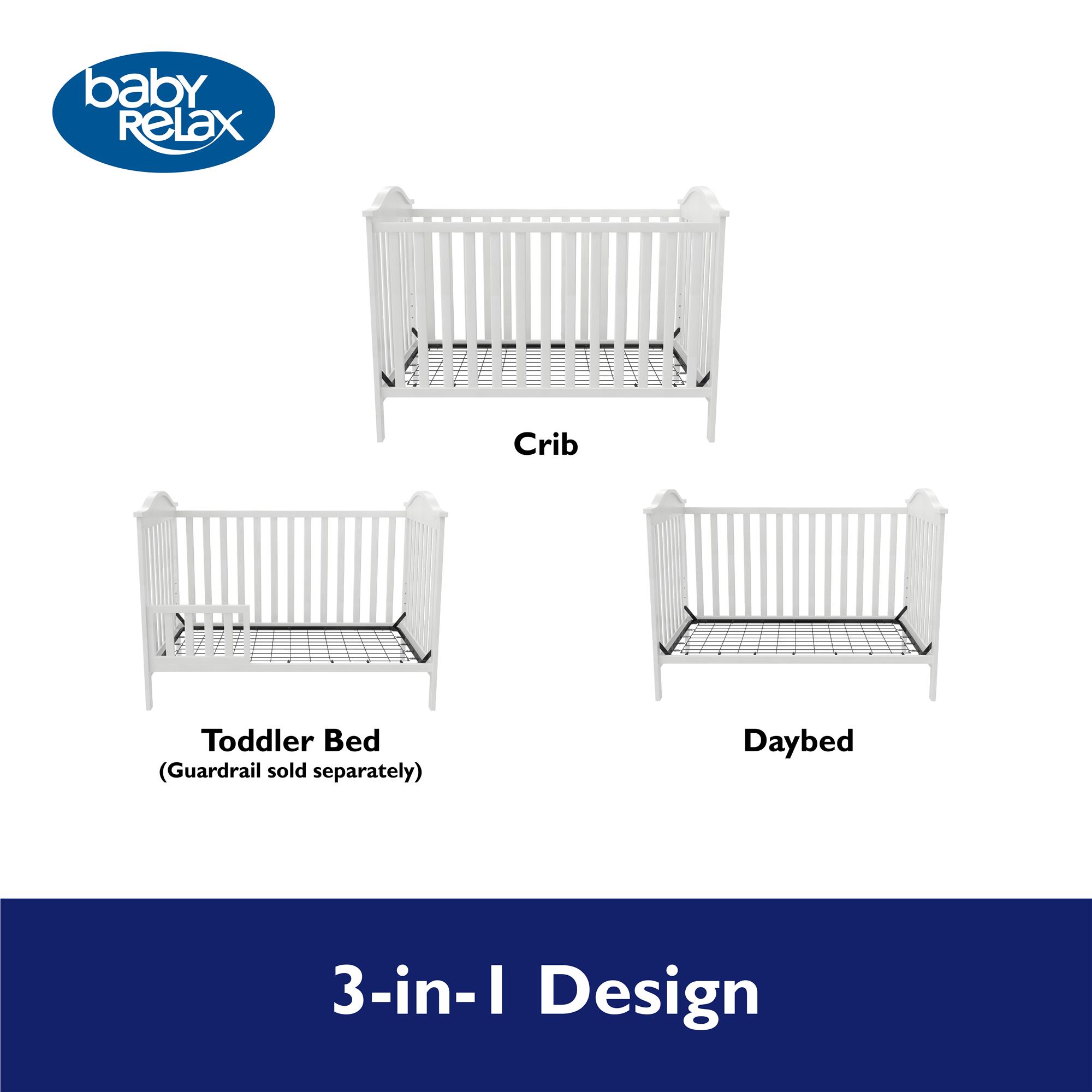 Baby Relax Adele 3-in-1 Convertible Crib, White - image 3 of 13