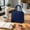 304#Navy, variant on Lightweight Compact Insulated Lunch Bag 8.86x7.28x4.53In, Heat Preserving Liner Water Resistant Slim Zipper Design, Food Carrier for Office Travel Picnic Outdoor Meal Carrying