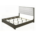 thumbnail image 3 of Full Size Wooden Platform Bed Frame with Button Tufted Headboard, Gray for Bedroom, 3 of 6