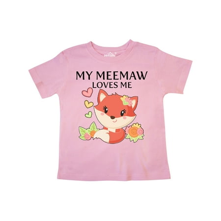 

Inktastic My Meemaw Loves Me- little fox Gift Toddler Boy or Toddler Girl T-Shirt