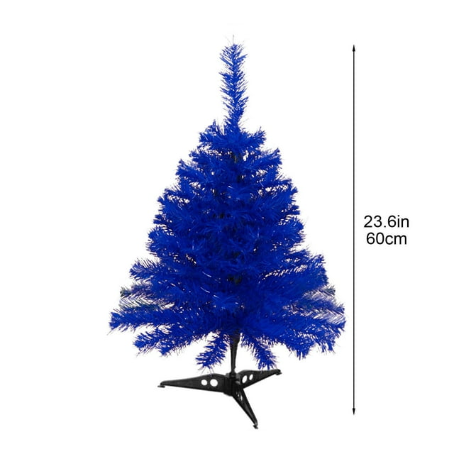 yulier Blue Artificial Christmas Tree 20" Small Christmas Tree with Plastic Stand Tabletop Christmas Tree Indoor Office Home Christmas Party Holiday Decorations