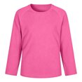thumbnail image 4 of Bmisegm Kids Long Sleeve Shirts Breathable Mesh Raglan Tee for Boys Girls Lightweight Rash Guard Sports T Shirt for Toddler Youth Boys Shirt Pink 5-6 Years, 4 of 6