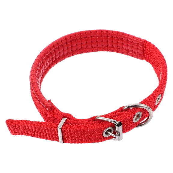 Homoyoyo Red Adjustable Dog Collar with Soft Foam Padding, Alloy Buckle for Comfortable, Stylish, and Secure Pet Neckwear
