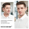 thumbnail image 2 of OCCI CHIARI Comfortable reading glasses men 4.00 strength Stylish Reader 400(100 125 150 175 200 225 250 275 300 350 400 500 600) Transparent, 2 of 6