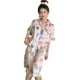 thumbnail image 5 of Pijamas de satén de seda sintética para mujer, camisones, cárdigan, camisa de seda de hielo, falda, camisón estampado de dibujos animados, vestido de noche de ocio, 5 of 5