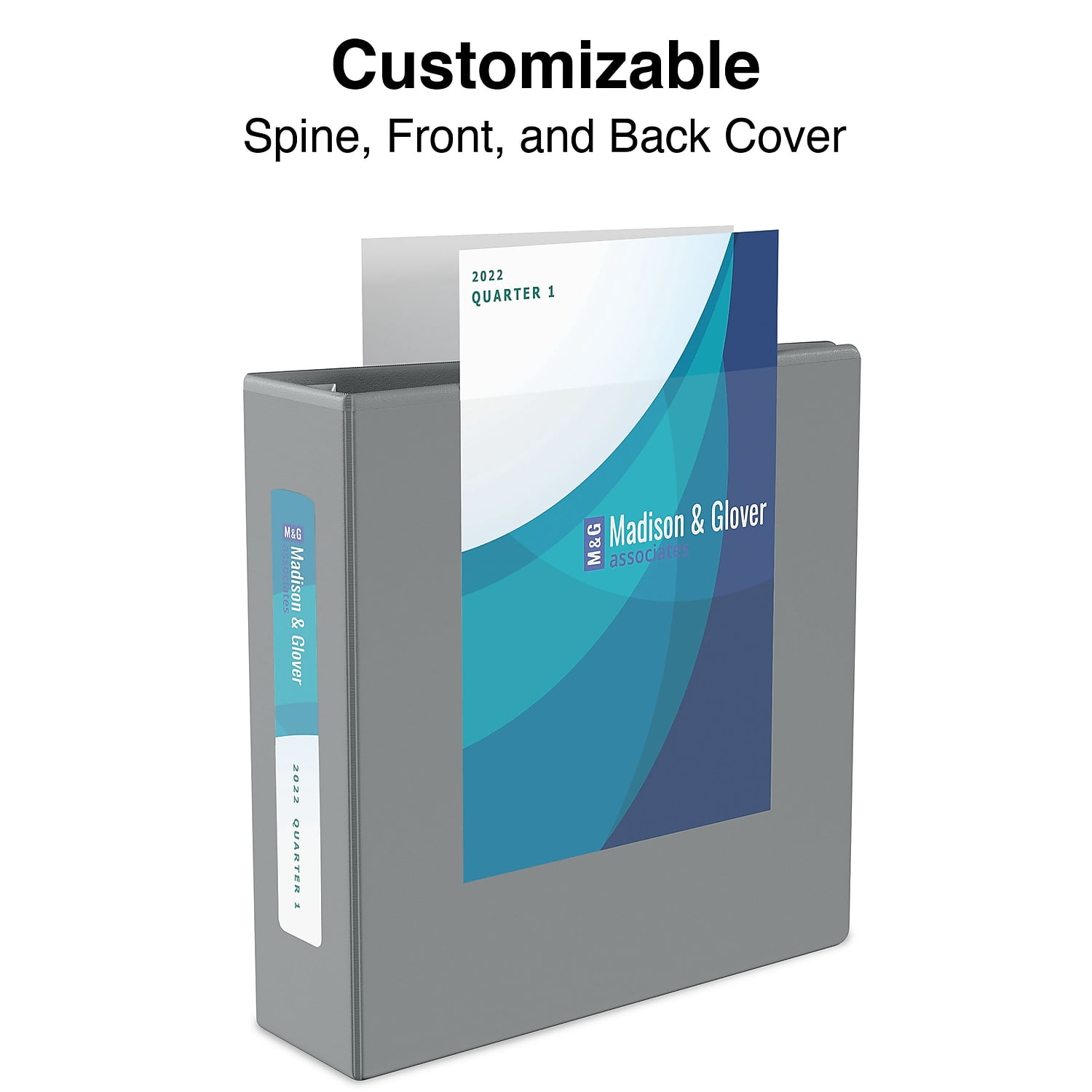 Staples Heavy Duty 3" 3-Ring View Binder with D-Rings and Four Interior Pockets Gray  2/Pack