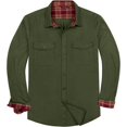 thumbnail image 1 of Alimens & Gentle Camisas casuales de franela a cuadros de manga larga con botones y ajuste regular para hombre, 1 of 4