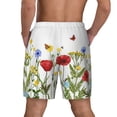 thumbnail image 2 of Lsque Mens Swim Trunks Wild Herbs Pattern - Bathing Suit Compression Liner - Beach Swim Shorts Swimwear - (S-3XL) - Stretch Quick Dry -3X-Large, 2 of 9