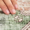 thumbnail image 6 of Toyoso 5x7 Traditional Medallion Area Rug - Antique Emerald Green & Amber Silicone Rug, Washable Indoor Floor Rug, 0.25" Slim Low-Pile Non-Slip Rug for Master Bedroom and Home Office Space Decor, 6 of 9