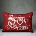 thumbnail image 3 of Creative Products Reindeer Sleigh Rides 14x20 Spun Poly Pillow, 3 of 3