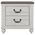 thumbnail image 4 of Bowery Hill 2-drawer Farmhouse Wood Nightstand in Gray Finish, 4 of 14