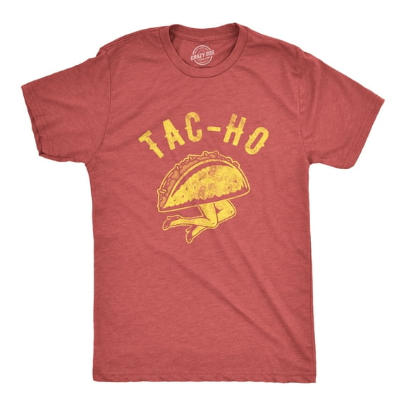 Mens Tac-Ho T Shirt Funny Taco Mexican Food Novelty Sarcastic Tee Graphic Tees