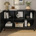 thumbnail image 5 of Plank+Beam Mid Century Modern Solid Wood Sideboard with 2 Doors, 49" TV Stand for Living Room, Black, 5 of 13