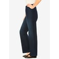 thumbnail image 3 of Woman Within Plus Size Fineline Stretch Denim Wide-Leg Pull-On Jeans, 3 of 6