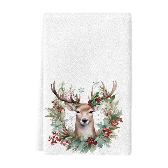 Kitchen Towels Decorative, Microfiber Dish Towels Absorbent for Kitchen, Farmhouse Tea Towels Hand Towels for Kitchen Christmas Decor