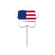 thumbnail image 1 of Dakota del Norte USA mapa estrellas rayas bandera forma Selección de pastelitos Star lable Flag en palillos de dientes, 1 of 3