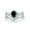 Black CZ, variant on Two Piece Set Art Deco Pear Teardrop Band Ring Ruby CZ 925 Sterling Silver Size 5