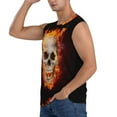 thumbnail image 3 of Balery Satanic Skull Camisetas sin mangas para hombre, absorbe la humedad y protege contra el mal olor.-Medium, 3 of 7